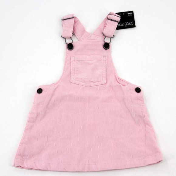 Baby Girl Overall Dress, Pink by Okie Dokie Sz 24M - Picture 1 of 7
